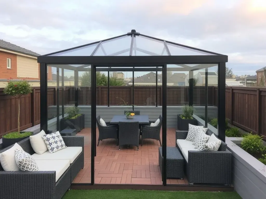 Zabudowa tarasu szkłem